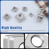 Glarks 90pcs Carbon Steel Square Nut Set M3 M4 M5