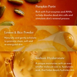Bliss Pumpkin Powerhouse & Resurfacing Enzyme Mask - 10% AHA Pumpkin Blend with Prebiotics and Hyaluronic Acid for Smooth, Glowing Skin - Vegan, Clean, Cruelty-Free (1.7 Oz)
