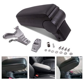 Maxpeedingrods Front Driver's Side Center Console Armrest Box Black Leatherettefit with Storage Compartment for VW Jetta Golf Bora Mk4 Passat B5 1998-2004