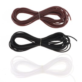 Uniquer 30M 2.0MM 3-Colors Silicone Hollow Pipe Tubing Rope Rubber Cord with 1mm Hole Soft Jewelry Cord Wire for Knitting DIY Craft