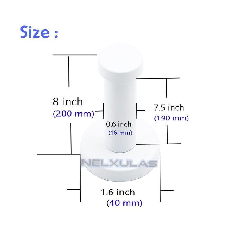 NELXULAS Classic White Stainless Steel Single Super Heavy Duty Wall