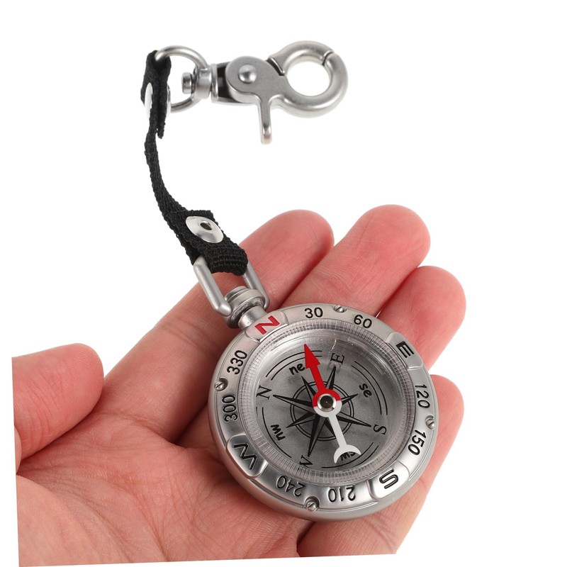 Totority Portable Keychain Compass for Outdoor Navigation Wear Resistant Zinc