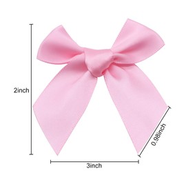 Snadulor 50 Pcs Mini Satin Ribbon Bows Flowers DIY Craft Scrapbooking DIY Embellishmen Projects,Bow Decorations Gift Box Packaging Accessories(Multicolor)