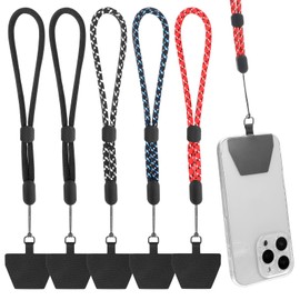 Yuanchu 5Pcs Phone Wrist Strap, Adjustable Cell Phone Lanyard Wristlet Strap With 5 Pack Phone Tether Tabs for Most Cell Phone Camera(Multicolor)