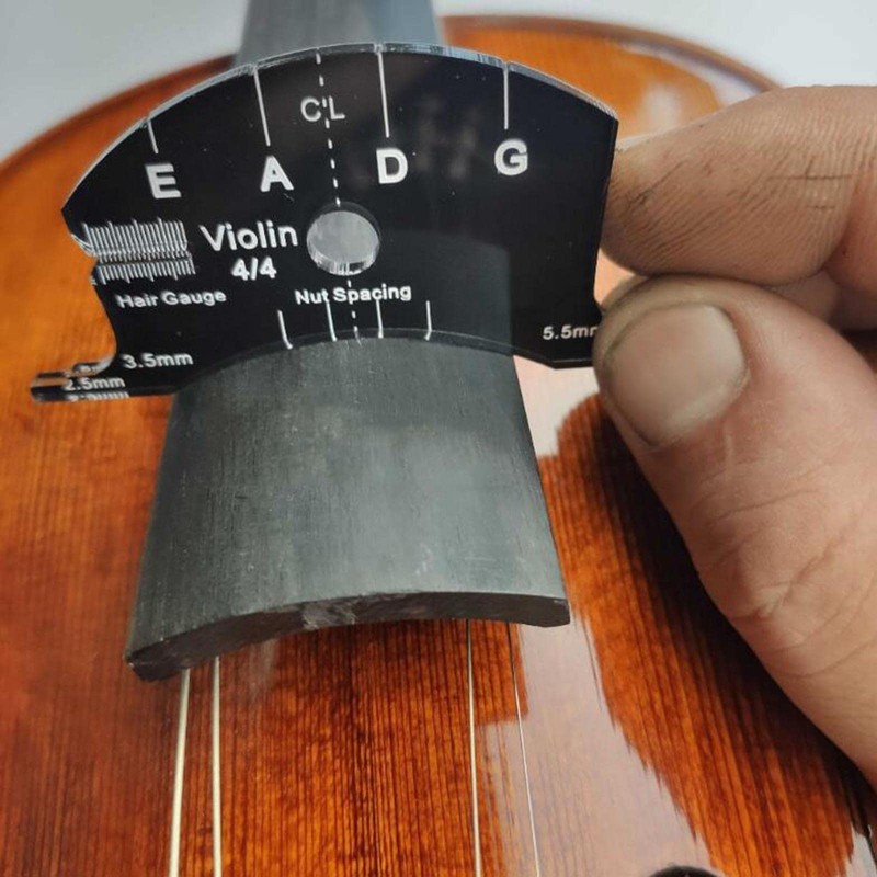 T TOOYFUL Violin Bridge Finger Scraper Carbon Fibre Black Multifunctional