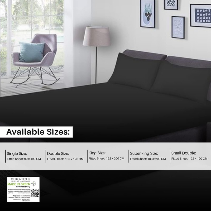 Fitted Bed Sheets 40cm 16 inch Deep Soft Comfy Microfiber