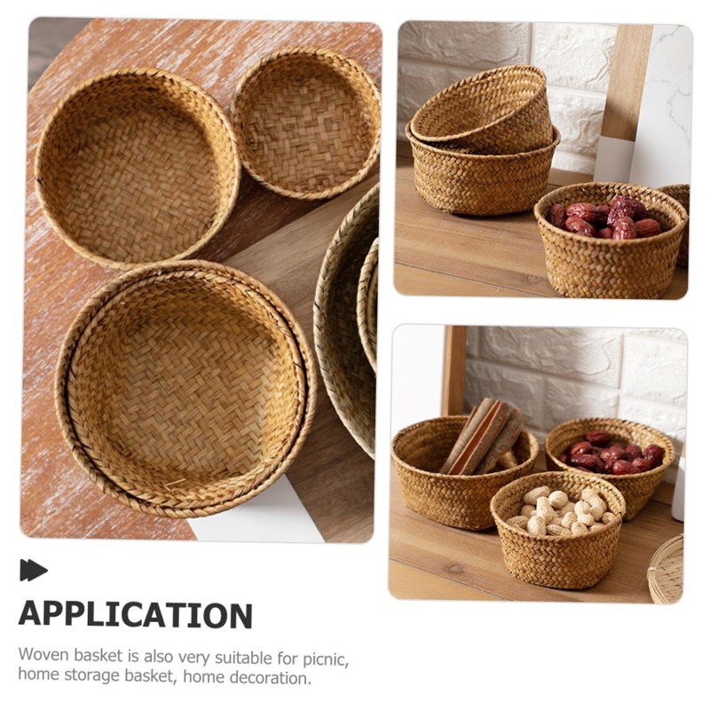 ABOOFAN Woven Storage Basket Multi Functional Wear Resistant Fruit and