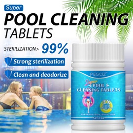 NUEDSFXO Chlorine Tablets for Swimming Pool,50Pcs Chlorine Tablets for Hot Tub, Pool Cleaning Tablets for Swimming Pool Spa Hot Tub Bathtubs Instant Multifunction Chlorine Tablets (50g)