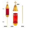OURMEMO Greek Cross Cemetery Lights by Eternal Light,Sapphire Globe with