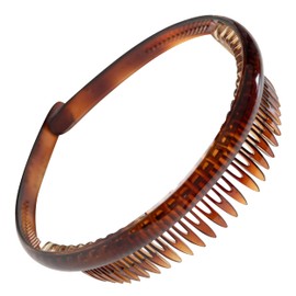 Camila Paris AD109 French Headband for Women Tortoise Shell, Strong Hold Grip Women's Hair Band, Very Flexible, No Slip and Durable Styling Girls Hair Accessories, Made in France