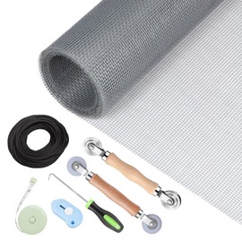 Window Screen Repair Kit - 59" x 106" Screen Door Replacement Fiberglass Screen Mesh with All Screen Tools for Sliding Door and Patio Screen Door Replacement, TOOLTRIZ