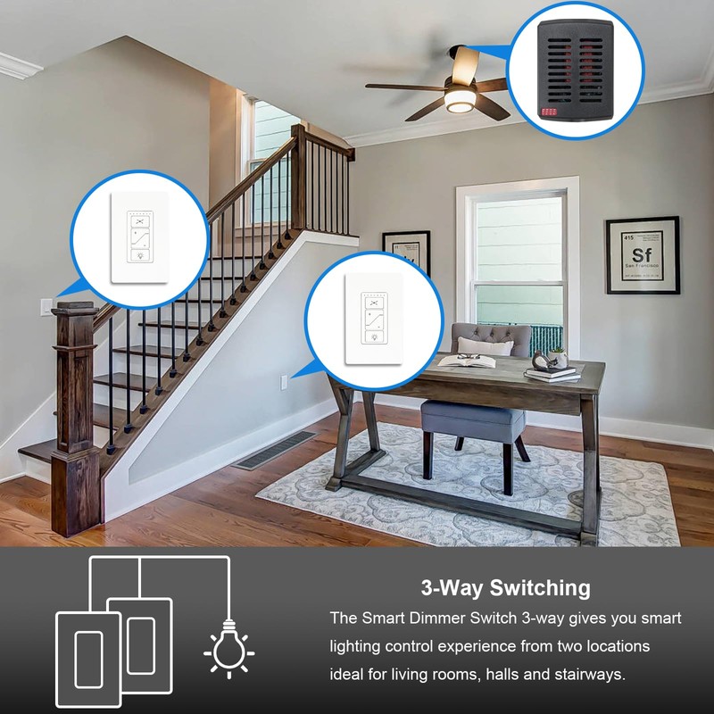 Humpptom Fan Remote Control Kit, Small Size Receiver Ceiling Fan