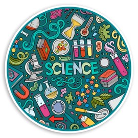 2 x 10cm Science Vinyl Stickers - Biology Chemistry Teacher Uni Sticker #30697 (10cm Wide)