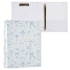 Aslsiy Doodle Bow Knots Blue 3 Ring Binder 1.5 Inch