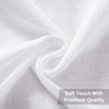 MIULEE 2 Panels Natural Linen Sheer Window Curtains Elegant Solid