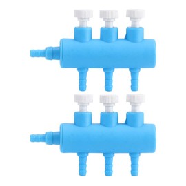 Aquarium Air Flow Splitter Fish Tank Air Control Valve Plastic Aquarium Oxygen Distributor Fish Tank Air Pump Accessories(3 Way 2PCS)