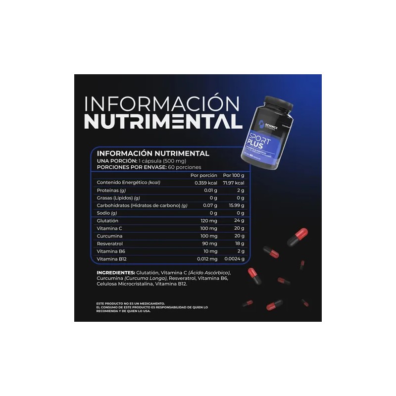 Antioxidante Resveratrol Vitamina C B6 B12 Deportivo Premium