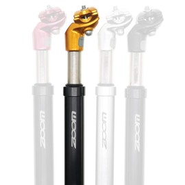 DJC Shock Absorber Damping Alu Mountain Bike Suspension Seatpost 27.2 28.6 30.1 30.4 30.9 31.6mm X350MM (03# Gold 27.2mm)