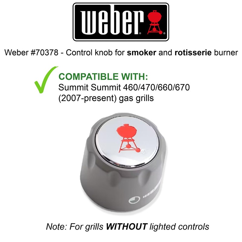 Weber Summit Series Gas Grill Infrared Red Burner Gas Control