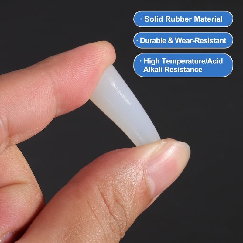 PATIKIL テーパー形状 ソリッドシリコンストッパー 3/8"チューブ用ゴムストッパー 銅パイプ ボトル バイアル 密封用ラボプラグ 4個