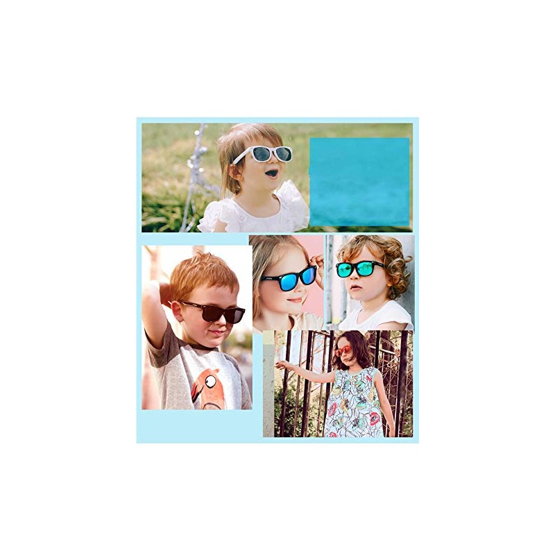 Polarized Sunglasses Rubber Flexible for Girls Boys Age 3-12 Years