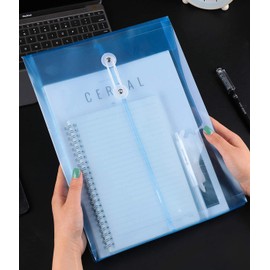 YoeeJob Poly Envelopes with Button String Snap Closure Top Opening Letter Size Assorted Color,10 Per Pack