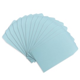 HUT-007 Mini Envelopes, Business Card Size, Vertical, Plain, Glue, Pack of 15, Light Blue, Color Envelopes, Small, Message Card Holder, Pochi Bag, New Year's Day Bag, Sparkling Puffy Round