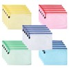 25 Pcs A5 Zip Wallets Plastic Zip Wallets A5 Folder