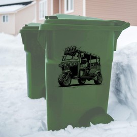 Extra Large 460mm 'Fancy Tuk Tuk' Transparent/Clear Sticker Decal for Windows/Cars/Walls (DC00141379)