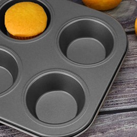 XUELIYUN Yorkshire Pudding Tray Twin Pack Muffin Tin Cookware 4 Cup for Baking Pastries (Free Brush