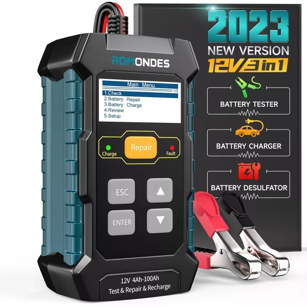 ROMONDES RD510 12V 3 in 1 Car Battery Tester Charger
