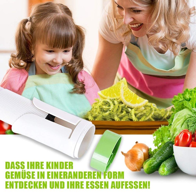Xrten Spiral Cutter Hand for Vegetable Spaghetti 2 in 1
