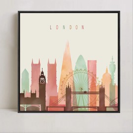 YIVIVEN Floater Frame for Canvas Painting Assembled, 7/8" deep Canvas Floater Frame, Floater Frames, Canvas Floating Frame, Floating Canvas Frame, Canvas Frame Kit, Canvas Art Frame(12"x12", Black)