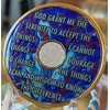 2 Year AA Medallion Sapphire Blue Swirl Tri-Plate Sobriety Chip