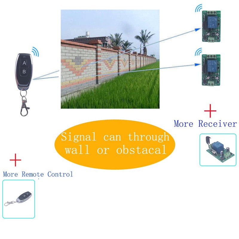 DC 12V 10A Relay Switch 1CH Wireless Remote Control Switch