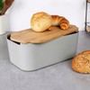 Vilde Bread Bin with Wooden Board Bread Basket Bread Bin