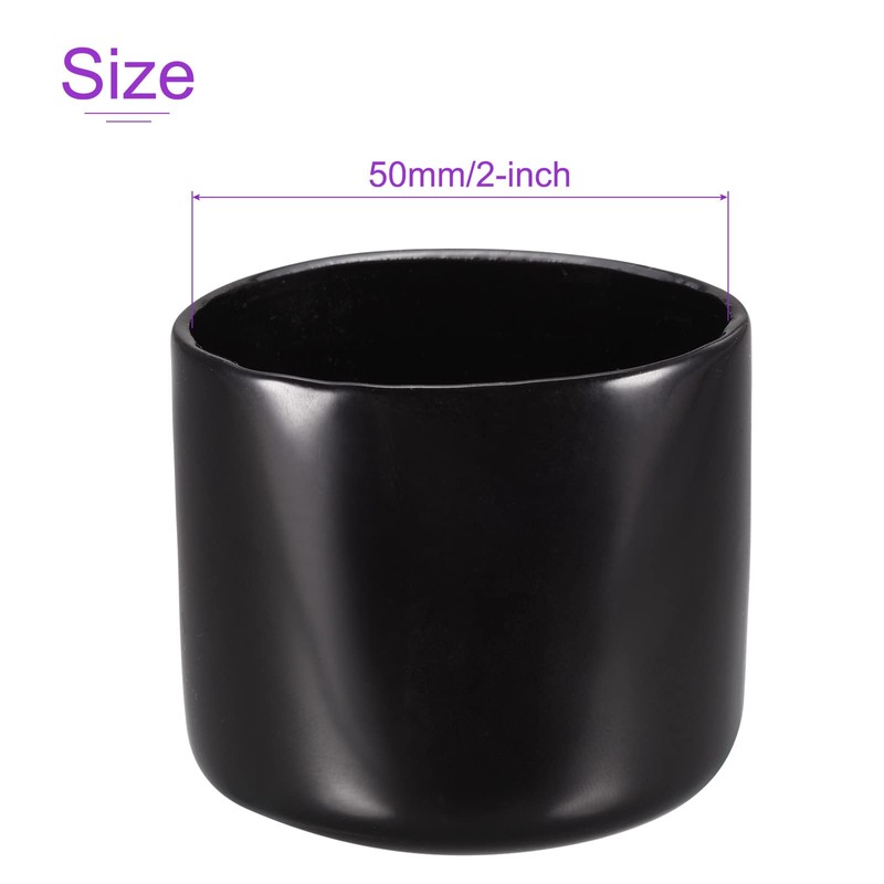 DMiotech 10pcs 50mm ID Black Screw Thread Protectors Rubber End