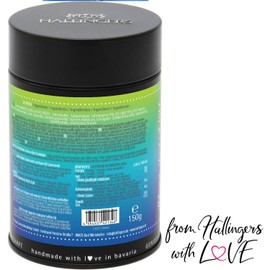 Hallingers Frohes Osterfest - Ostergeschenke für Osterkörbchen zu Ostern, Nougat-schokolierte Vanille-Mandeln handmade (Dose) - Ostergeschenke Osterkörbchen Ostereier & als Osterdeko | Glückwunsch Dan