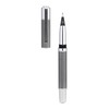 Yookers Metis Refillable Fibre Pen in Satin Chrome Black Grid