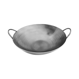 DBM IMPORTS 24" Carbon Steel Cantonese Style Wok Pan Gourmet Chef Frying Pan, Double Handle