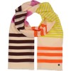 FRAAS Cotton stole with colour blocking stripes, 50 x 180