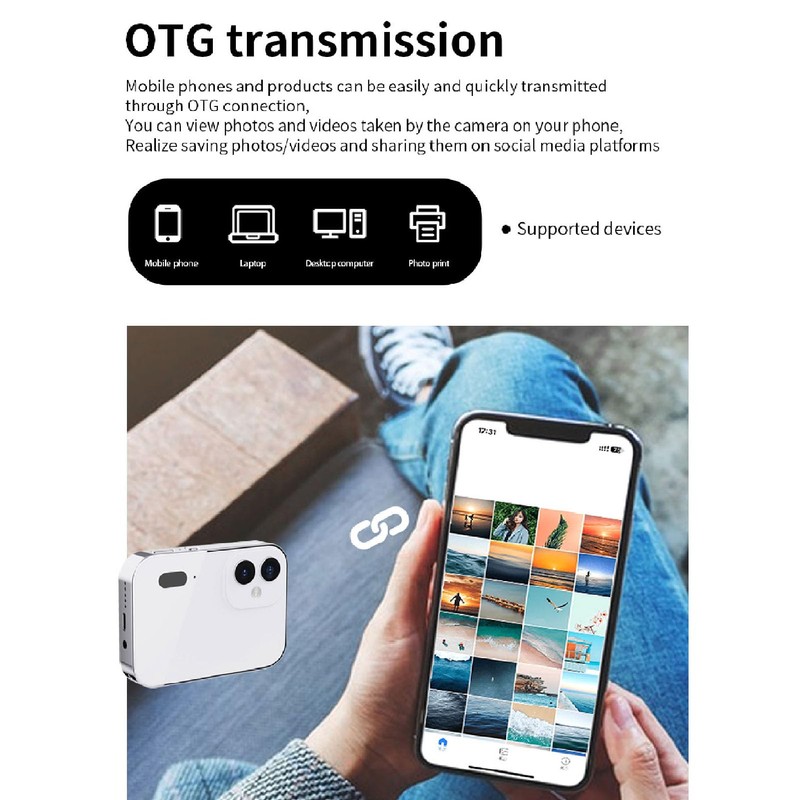 64MP Touch Screen Digital Camera, CCD CMOS Lens Combo HD