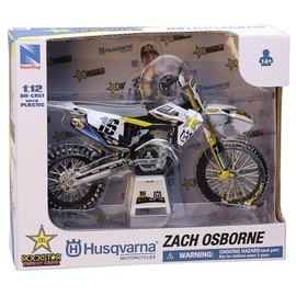 NewRay NewRay New Ray-Moto Cross Husqvarna FC 450 2020 Team Zach Osborne No. 16-Children's Scale Model Vehicle Reproduction, Metal, Multicolored