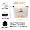 Poodle Dog Cosmetic Make up Bag Poodle Barking Guide was