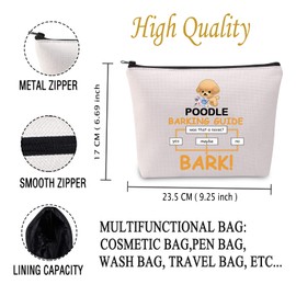 Poodle Dog Cosmetic Make up Bag Poodle Barking Guide was That A Noise Dog Breed Bark Poodle Lover Gift (Poodle Barking bag CA)