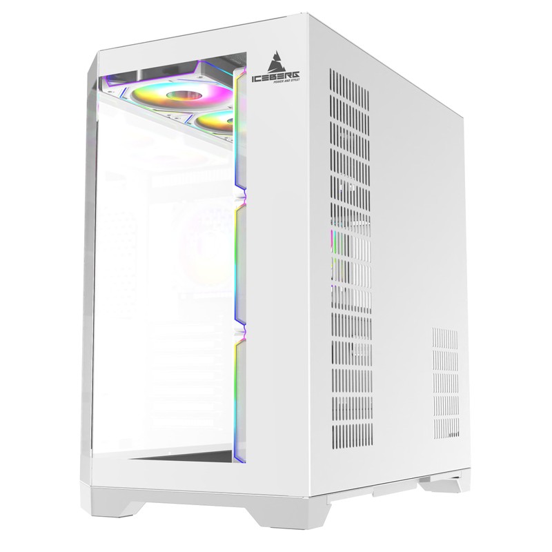 PC Gaming ATX Case Iceberg Crystal Edge Full Panoramic View
