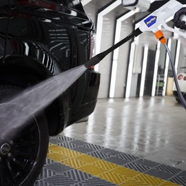 21V Cordless Pressure Washer, Portable Power Cleaner w Battery and Charger, Suitable for Car Washing Surface Cleaning w/ 1 Adjustable Nozzle