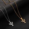 LLYANZ Simple PSI Symbol Letter Pendants Necklaces (gold)