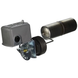 Telemecanique Sensors 9037 Closed-Tank Float Switch with Bushing for Power Circuit, Side Mount, NEMA 1, Left Float Position, 90-Deg. Float Rod Angle with 3" Offset, Contacts Close on Rise, Viton Packing