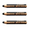 STABILO Multi-talented Pencil woody 3-in-1 - Pack of 3 Pencils